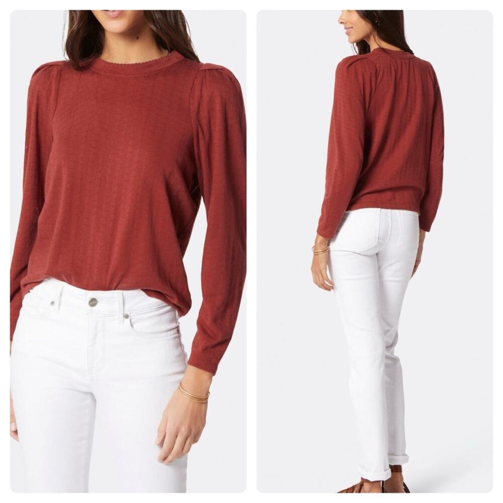Joie Stanton Long Sleeve Top Russet Brown Red